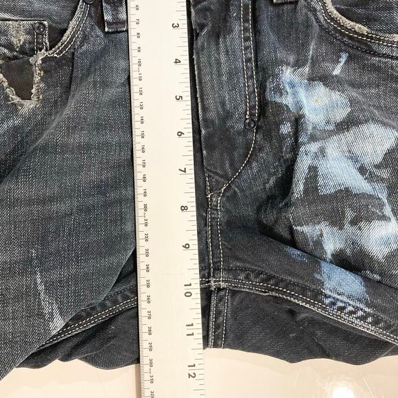 NWOT DIESEL Jeans Men 30x30 ITALY Thanaz Blue Acid Splatter Patchwork Distress - Picture 16 of 16